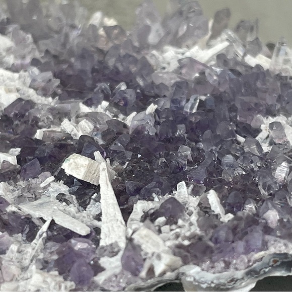 Amethyst Flower Plate With Calcite - Picture 3 of 17